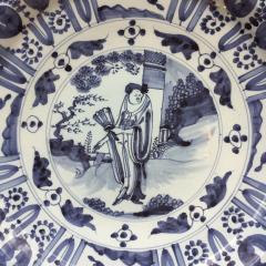 17th century Dutch Delftware Chinoiserie plate - 4813294