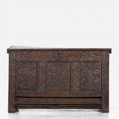 17thC English Carved Oak Mule Chest - 4379003