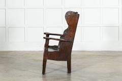 17thC English Oak Lambing Chair - 3883195