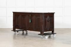 17thC English Panelled Oak Coffer - 4378171
