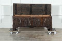 17thC English Vernacular Oak Coffer - 3297737