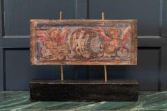 17thC Polychrome Painted Ceiling Panel - 2005652