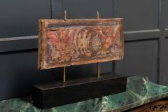 17thC Polychrome Painted Ceiling Panel - 2005701