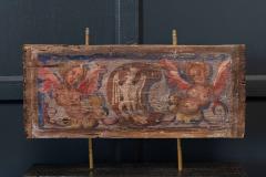 17thC Polychrome Painted Ceiling Panel - 2005702