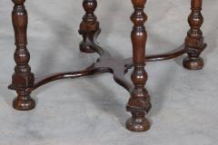 17thC William Mary Oak Fruitwood Lowboy Side Table - 2820407