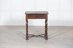 17thC William Mary Oak Fruitwood Lowboy Side Table - 2820410