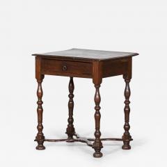 17thC William Mary Oak Fruitwood Lowboy Side Table - 2822802