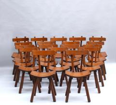 18 French 1960s Solid and Laminated Wood Chairs - 2935713