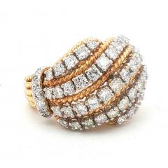 18 Karat Rope Diamond Dome Ring - 4615847