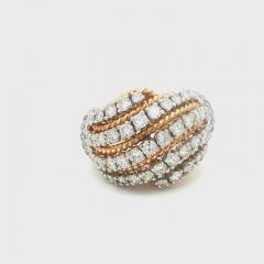 18 Karat Rope Diamond Dome Ring - 4615856