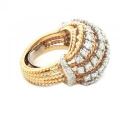 18 Karat Rope Diamond Dome Ring - 4615857