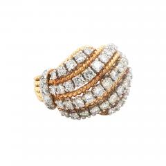 18 Karat Rope Diamond Dome Ring - 4616132