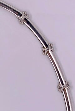 18 Karat White Gold Necklace with 1 Karat Diamonds 16 19 Grams Total Weight - 2668353