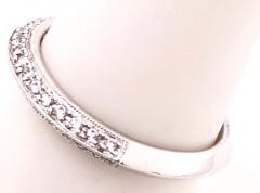 18 Karat White Gold and Diamond Band Bridal Ring 0 13 Total Diamond Weight - 2940329