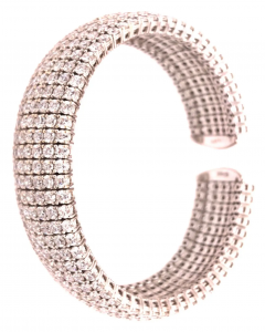 18 Karat White Gold and Diamond Cuff Bracelet Weighing Approx 32 89 Carat - 2621741