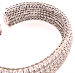 18 Karat White Gold and Diamond Cuff Bracelet Weighing Approx 32 89 Carat - 2621768