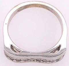 18 Karat White Gold and Diamond Wedding Band Bridal Anniversary Ring - 1243843