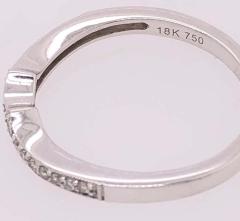 18 Karat White Gold and Diamond Wedding Contour Band Bridal Ring - 2930987