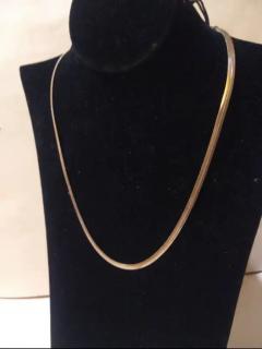 18 Mexican Sterling Silver Herringbone Necklace - 3870646