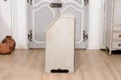 1800s Scandinavian Light Painted Slant Front Secretary with Multiple Drawers - 3577302