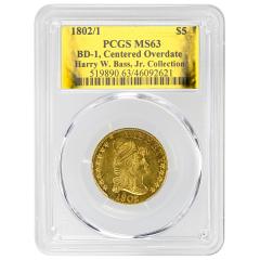 1802 1 5 Draped Bust BD 1 Centered Overdate Harry W Bass Jr Collection - 4575574