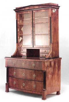 1825 Austrian Biedermeier Walnut Veneer Bookcase - 742729