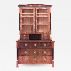 1825 Austrian Biedermeier Walnut Veneer Bookcase - 743059