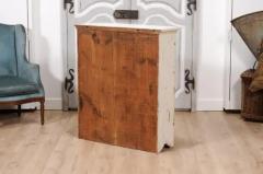 1830s Swedish Off White Painted Wood Narrow Sideboard with Distressed Finish - 3564683