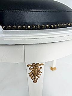 1850s French Empire Armchairs Fine Gilt Bronze Mounts Painted and Upholstered - 4663572