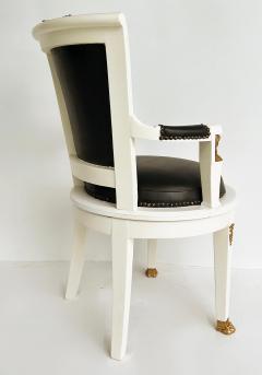 1850s French Empire Armchairs Fine Gilt Bronze Mounts Painted and Upholstered - 4663586