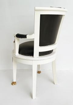 1850s French Empire Armchairs Fine Gilt Bronze Mounts Painted and Upholstered - 4663590