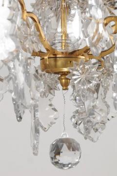 1850s Napoleon III Six Light Crystal and Brass Chandelier with Pendeloques - 3432827