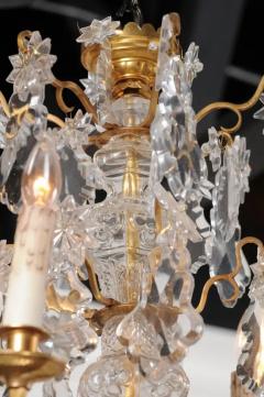 1850s Napoleon III Six Light Crystal and Brass Chandelier with Pendeloques - 3432834