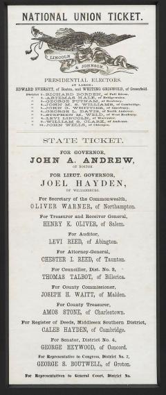 1864 Lincoln Johnson Boston Union Presidential Ticket - 4182393