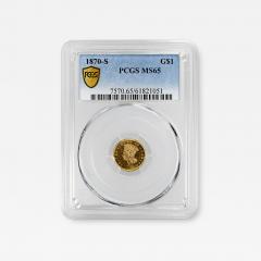 1870 S G 1 Gold Dollar PCGS MS65 - 4603578