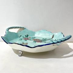 1871 Gien Antique French Asian Japanese Style Flower Decor Centerpiece Plate - 4446385