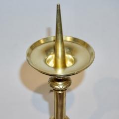 1880s French Baroque Revival Gilt Bronze Ormolu Pricket Candlestick - 1224039