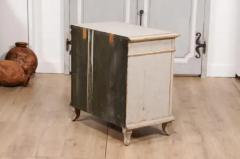 1880s Swedish Neutral Grey Painted Small Cabinet with Single Drawer over Door - 3574198