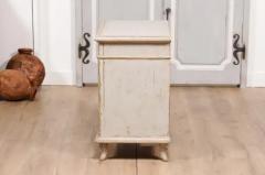 1880s Swedish Neutral Grey Painted Small Cabinet with Single Drawer over Door - 3574200