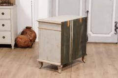 1880s Swedish Neutral Grey Painted Small Cabinet with Single Drawer over Door - 3574205
