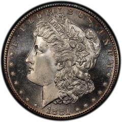 1881 S 1 Morgan Dollar PCGS MS67PL CAC - 4639341