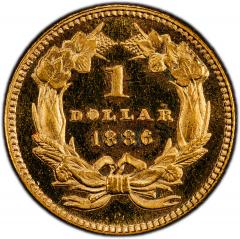1886 G 1 Gold Dollar PCGS PR66DCAM CAC - 4598509