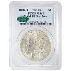 1888 O 1 Morgan Dollar PCGS MS62 CAC VAM 1B Scarface - 4639323