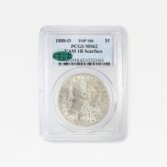 1888 O 1 Morgan Dollar PCGS MS62 CAC VAM 1B Scarface - 4640365