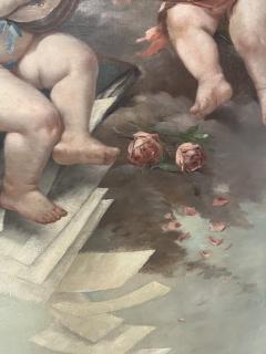 1890 s French Painting Two Putti as Allegories of Music  - 4361463
