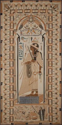 1890s Antique Egyptian Cotton Applique Tapestry - 2889095