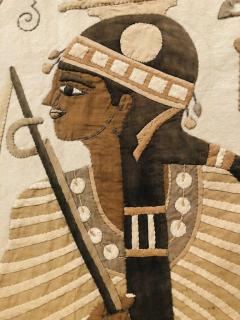 1890s Antique Egyptian Cotton Applique Tapestry - 2889098
