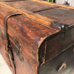 1890s Elegantly Distressed Antique Steamer Travel Trunk Aged