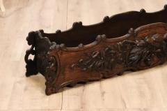 1890s French Oak Planter with Carved Gardening Themed Frieze - 3564581