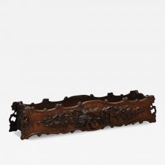 1890s French Oak Planter with Carved Gardening Themed Frieze - 3571526